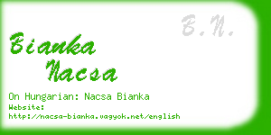 bianka nacsa business card